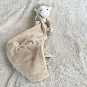 RZ By Rachel Zoe Tan Giraffe Baby Blanket Cuddly Friend Rattle Security Lovey